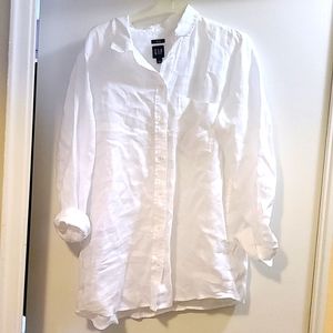NWT Gap 100% linen boyfriend shirt